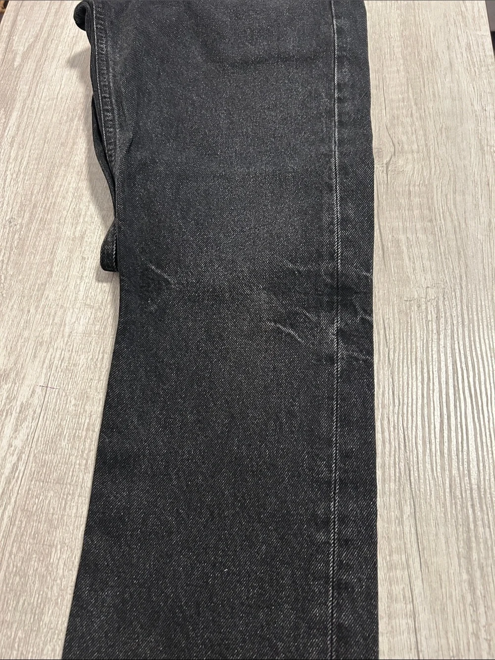 Citizens of Humanity Charlotte High Rise Straight Sz 28 Black Distressed Denim - Picture 12 of 13